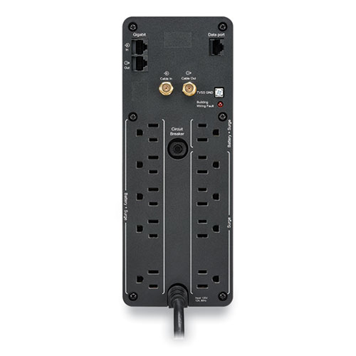 Picture of BN1500M2 Back-UPS PRO BN Series Battery Backup System, 10 Outlets, 1,500 VA, 1,080 J