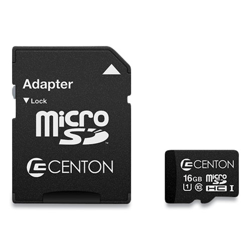 Picture of microSDHC Memory Card with SD Adapter, UHS-I U1 Class 10, 16 GB