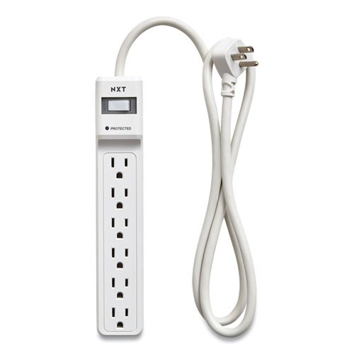 Picture of Surge Protector, 6 AC Outlets, 4 ft Cord, 600 J, White