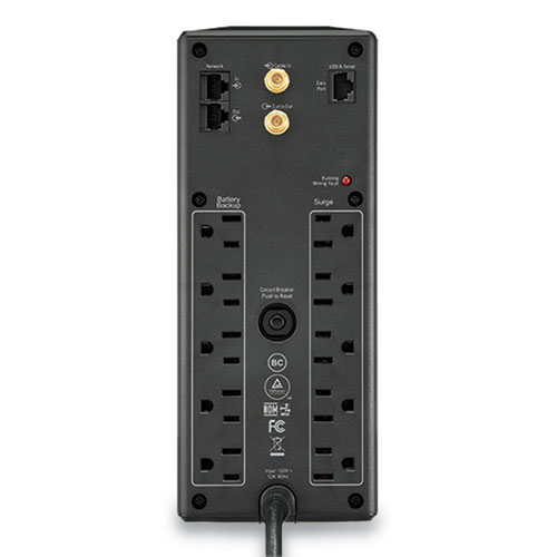Picture of BX1500M Back-UPS PRO BX Series Compact Tower Battery Backup System, 10 Outlets, 1,500 VA, 789 J
