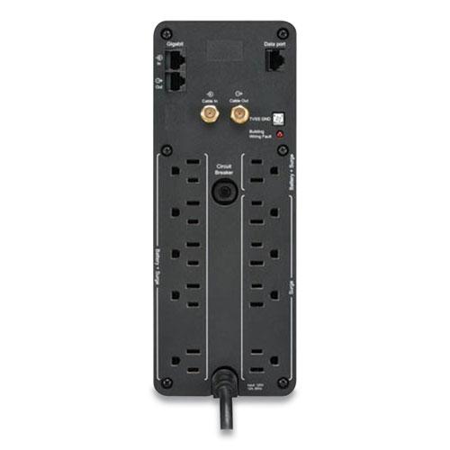 Picture of BR1000MS Back-UPS PRO BR Series SineWave Battery Backup System, 10 Outlets, 1,000 VA, 1,080 J