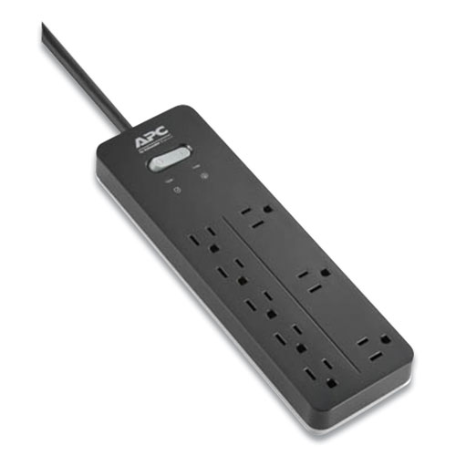 Picture of Home Office SurgeArrest Power Surge Protector, 8 AC Outlets, 6 ft Cord, 2,160 J, Black