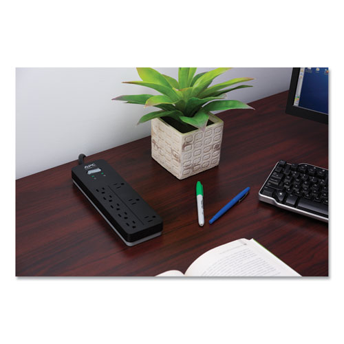 Picture of Home Office SurgeArrest Power Surge Protector, 8 AC Outlets, 6 ft Cord, 2,160 J, Black