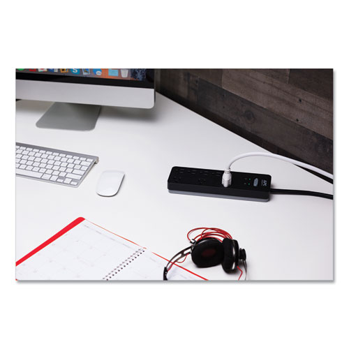 Picture of Home Office SurgeArrest Power Surge Protector, 8 AC Outlets, 6 ft Cord, 2,160 J, Black