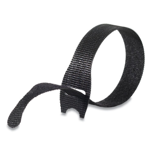 Picture of ONE-WRAP Pre-Cut Thin Ties, 0.5" x 8", Black, 50/Pack