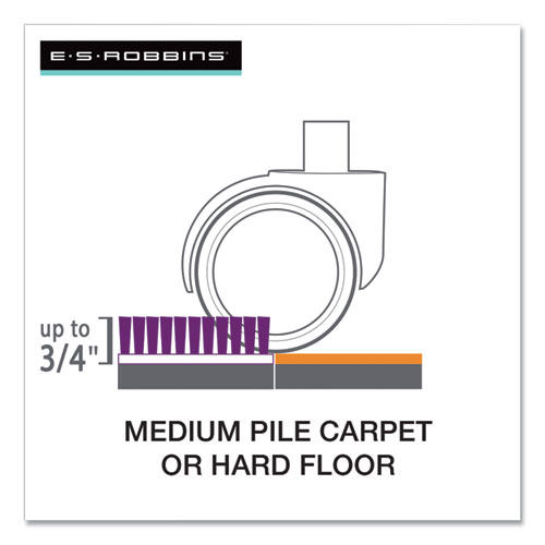 Picture of Floor+Mate, For Hard Floor to Medium Pile Carpet up to 0.75", 46 x 48, Clear