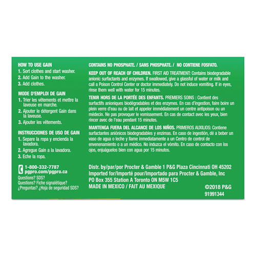 Picture of Powder Laundry Detergent, Original Scent, 1.8 oz Box, 156 Boxes/Carton