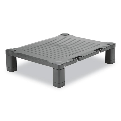 Picture of Adjustable Rectangular Monitor Stand, 17" x 13" x 3.75" to 5.75", Black, Supports 22 lbs