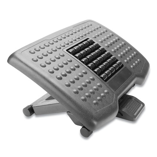 Picture of Adjustable Height Footrest with Rollers for Massage, 18w x 14d x 4.25h, Black