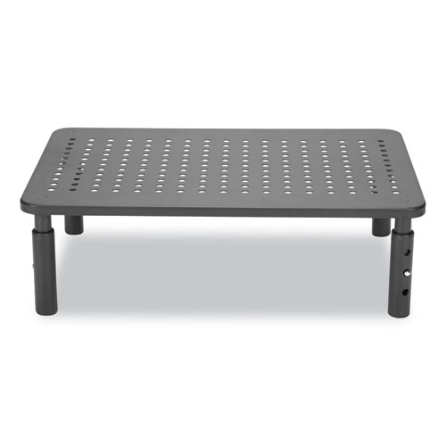 Picture of Adjustable Rectangular Monitor Stand, 14" x 9" x 3.25" to 5.25", Black, Supports 44 lbs