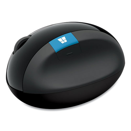 Picture of Sculpt Ergonomic Wireless Optical Mouse, 2.4 GHz Frequency/10 ft Wireless Range, Right Hand Use, Black