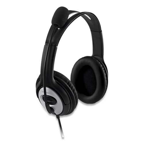 Picture of LifeChat LX-3000 Binaural Over The Head Computer Headset, Black