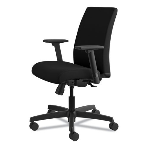 Picture of Ignition Series Fabric Low-Back Task Chair, Supports Up to 300 lb, 17" to 21.5" Seat Height, Black