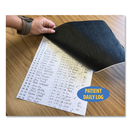 Picture of Patient Sign-In Label Forms, Two-Part Carbon, 8.5 x 11.63, Blue Sheets, 125 Forms Total