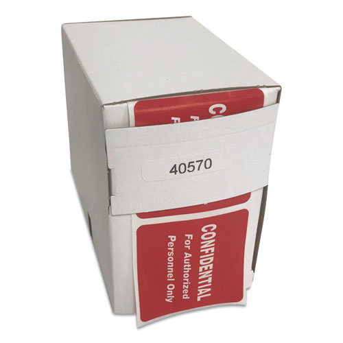 Picture of HIPAA Labels, CONFIDENTIAL For Authorized Personnel Only, 2 x 2, Red, 500/Roll