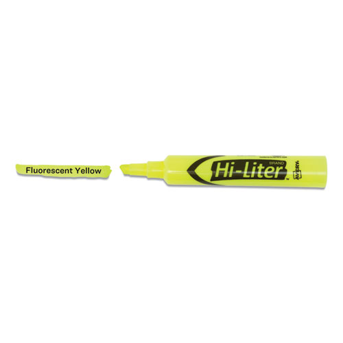 Picture of HI-LITER Desk-Style Highlighter Value Pack, Fluorescent Yellow Ink, Chisel Tip, Yellow/Black Barrel, 36/Box