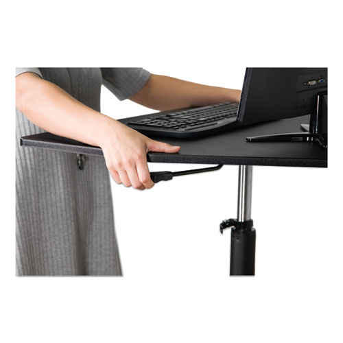 Picture of High Rise Adjustable Stand-Up Desk Converter, 28" x 23" x 12" to 16.75", Black
