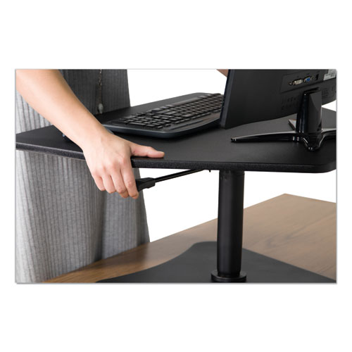Picture of High Rise Adjustable Stand-Up Desk Converter, 28" x 23" x 12" to 16.75", Black