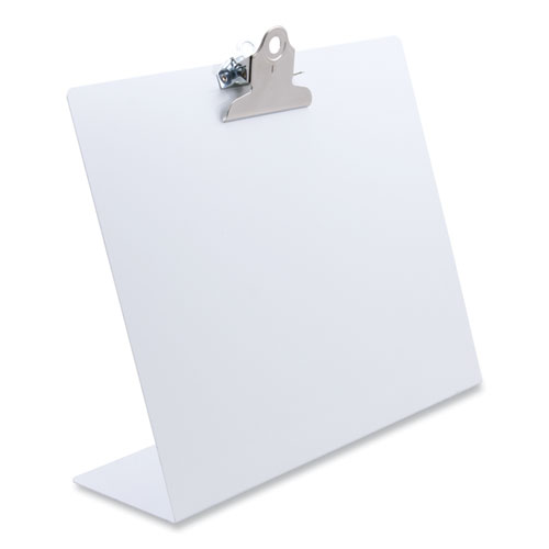 Picture of Free Standing Clipboard, Landscape Orientation, 1" Clip Capacity, Holds 11 x 8.5 Sheets, White