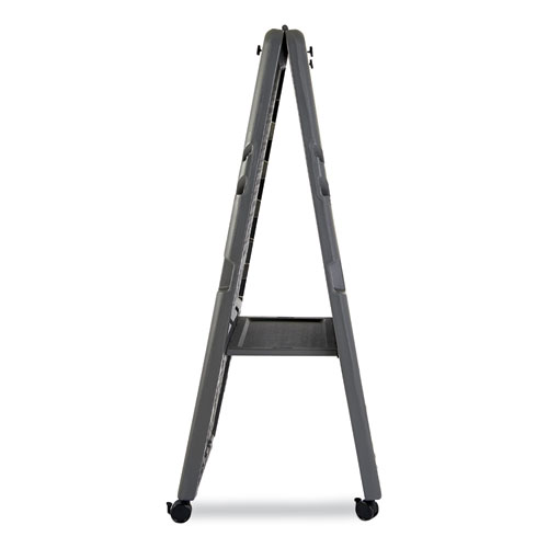 Picture of Ingenuity Presentation Flipchart Easel with Dry Erase Surface, 33" x 28", White Surface, Charcoal Gray Polyethylene Frame