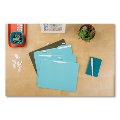 Picture of Insertable Index Tabs with Printable Inserts, 1/5-Cut, Clear, 1" Wide, 25/Pack