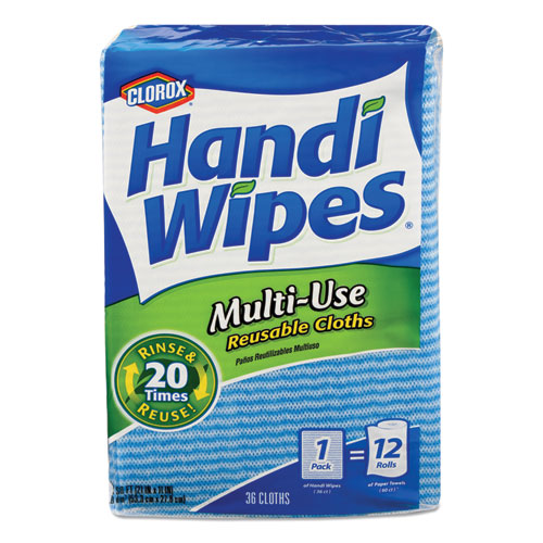 Picture of Handi Wipes, 21 x 11, Blue, 36 Wipes/Pack, 4 Packs/Carton