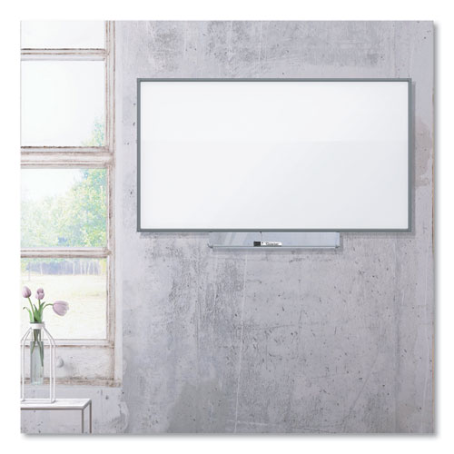 Picture of Silhouette Total Erase Whiteboard, 74 x 42, White Surface, Silver Aluminum Frame