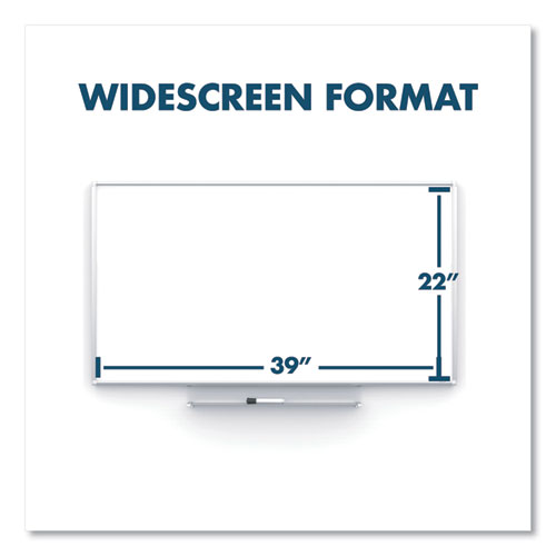 Picture of Silhouette Total Erase Whiteboard, 74 x 42, White Surface, Silver Aluminum Frame