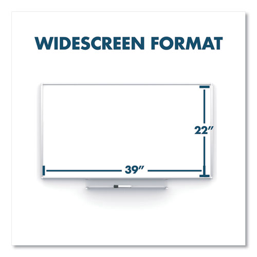 Picture of Silhouette Total Erase Whiteboard, 50 x 28, White Surface, Silver Aluminum Frame