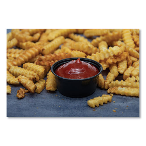 Picture of Conex Complements Portion/Medicine Cups, 3.25 oz, Black, 125/Bag, 20 Bags/Carton