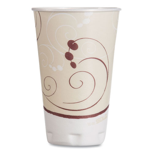 Picture of Trophy Plus Dual Temperature Insulated Cups in Symphony Design, 16 oz, Beige, 50/Pack, 15 Packs/Carton