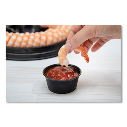 Picture of Conex Complements Portion/Medicine Cups, 3.25 oz, Black, 125/Bag, 20 Bags/Carton