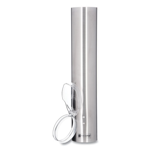 Small+Pull-Type+Water+Cup+Dispenser%2C+For+5+Oz+Cups%2C+Stainless+Steel