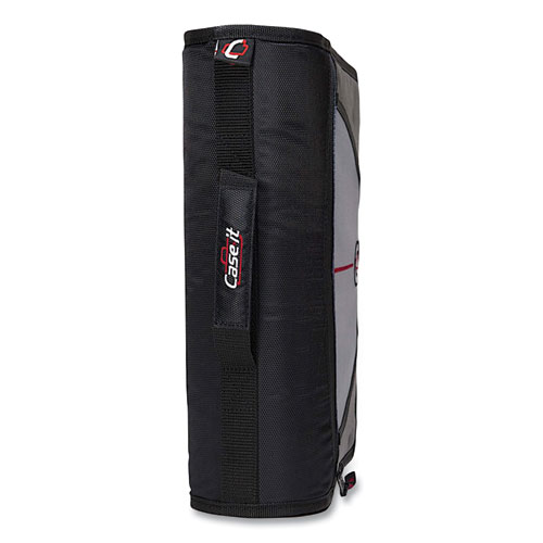 Picture of Mighty Zip Tab Binder, 3 Rings, 3" Capacity, 11 x 8.5, Black