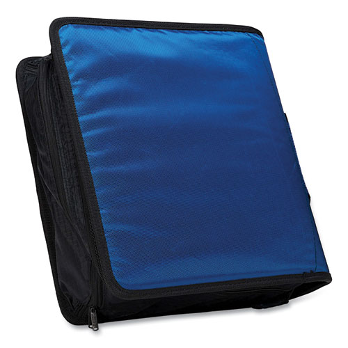 Picture of King Size Mighty Zip Tab Binder, 3 Rings, 4" Capacity, 11 x 8.5, Blue