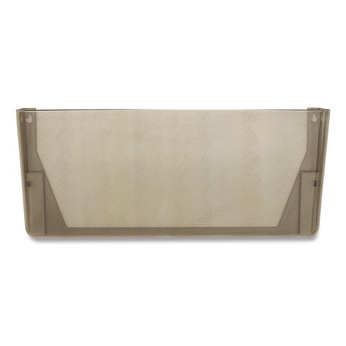 Picture of Plastic Wall-File Pocket, One Pocket, Legal/Letter Size, 16.19" x 4.13" x 7", Smoke