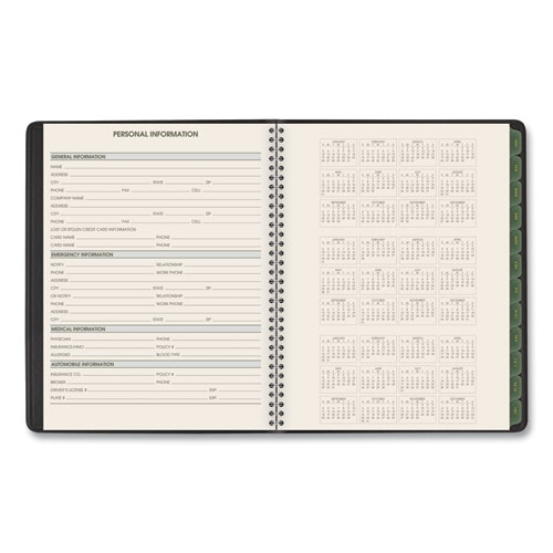 Picture of Recycled Weekly Vertical-Column Format Appointment Book, 8.75 x 7, Black Cover, 12-Month (Jan to Dec): 2025