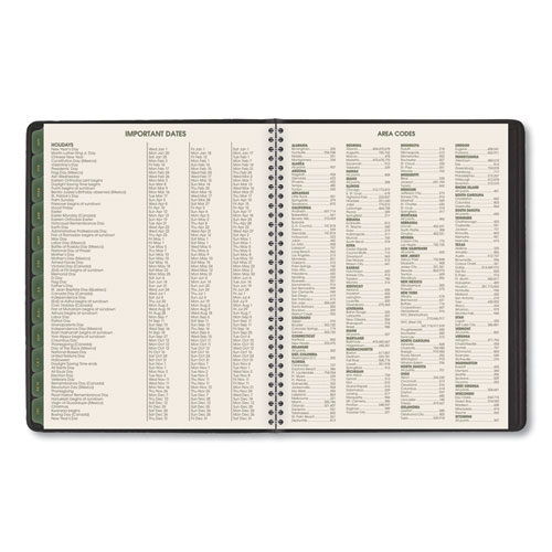 Picture of Recycled Weekly Vertical-Column Format Appointment Book, 8.75 x 7, Black Cover, 12-Month (Jan to Dec): 2025