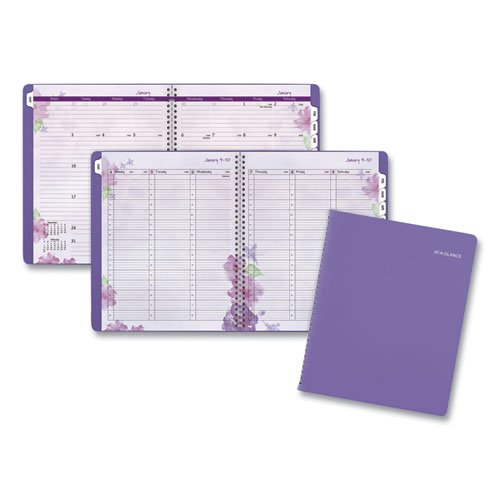Beautiful Day Weekly/monthly Planner, Vertical-Column Format, 11 X 8.5, Purple Cover, 13-Month (jan To Jan): 2022 To 2023