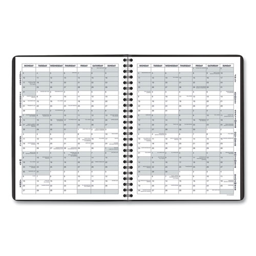 Picture of Monthly Planner, 8.75 x 7, Black Cover, 12-Month (Jan to Dec): 2025