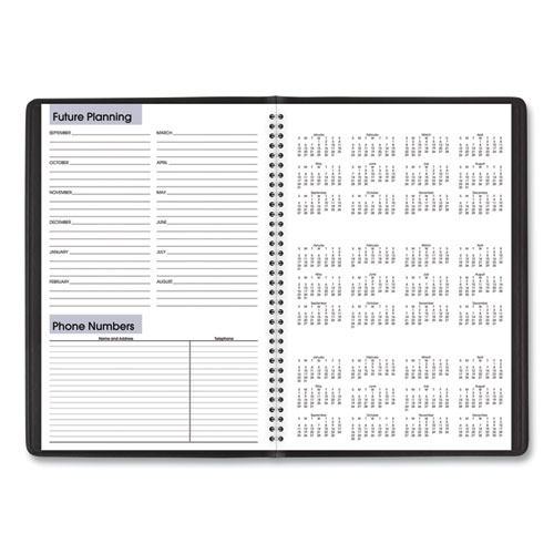 Picture of DayMinder Monthly Planner, Academic Year, Ruled Blocks, 12 x 8, Black Cover, 14-Month (July to Aug): 2024 to 2025