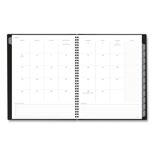 Picture of Elevation Academic Weekly/Monthly Planner, 11 x 8.5, Black Cover, 12-Month (July to June): 2024 to 2025