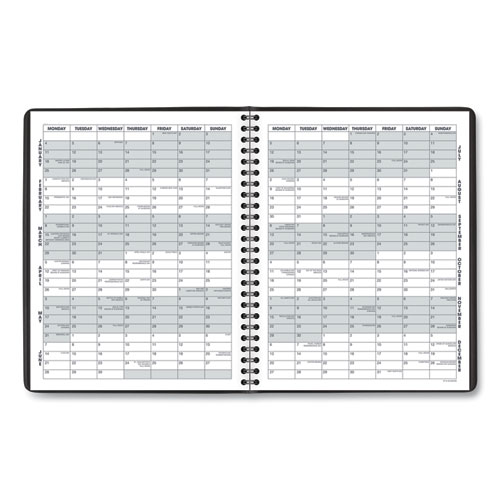 Picture of Monthly Planner, 8.75 x 7, Black Cover, 12-Month (Jan to Dec): 2025