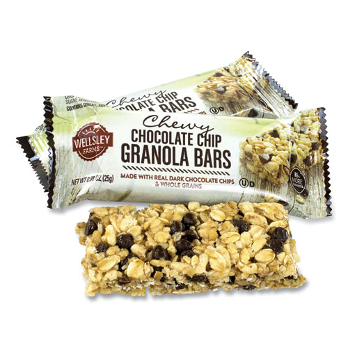 Picture of Chewy Chocolate Chip Granola Bars, 0.88 oz Bar, 60 Bars/Box