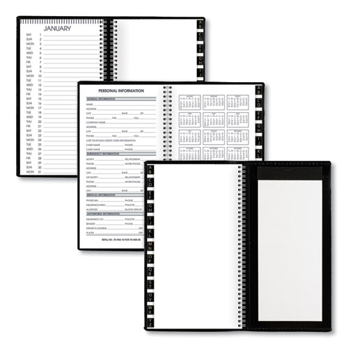 Picture of Compact Weekly Appointment Book, 6.25 x 3.25, Black Cover, 12-Month (Jan to Dec): 2025