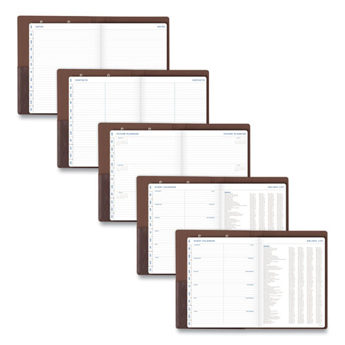 Picture of Signature Collection Monthly Clipfolio, 11 x 8, Distressed Brown Cover, 13-Month: Jan 2025 to Jan 2026