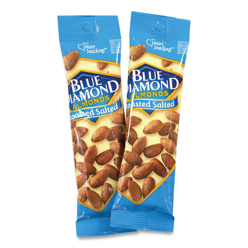 Picture of Roasted Salted Almonds, 1.5 oz Tube, 12 Tubes/Carton