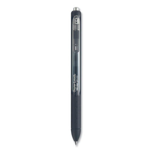 Picture of InkJoy Gel Pen, Retractable, Fine 0.5 mm, Black Ink, Black/Smoke Barrel, 8/Pack