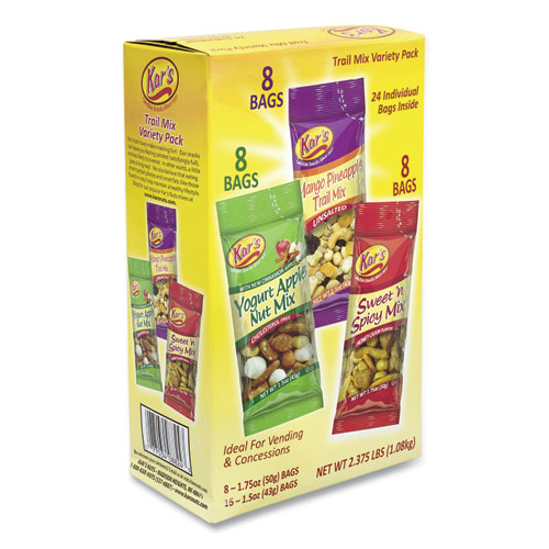 Picture of Trail Mix Variety Pack, Assorted Flavors, 24 Packets/Carton