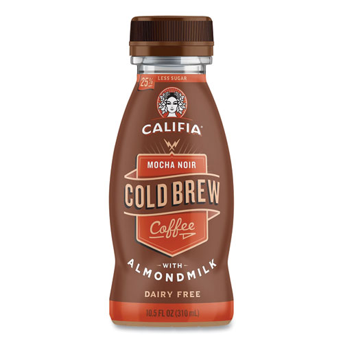Picture of Cold Brew Coffee with Almond Milk, 10.5 oz Bottle, Mocha Noir, 8/Pack